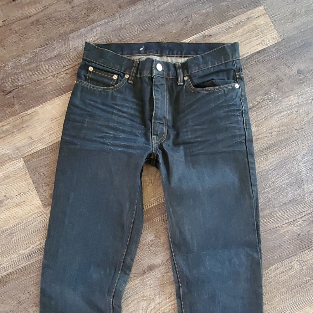 BLK DNM dark blue cotton men Jeans size 31/32 - Picture 2 of 8